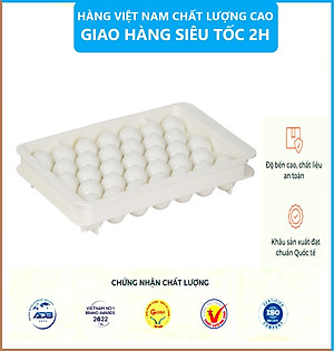 Combo 2 Khay Đá Tròn 33 Viên Tròn Nhựa Việt Nhật Làm Khuôn Rau Câu, Thạch Trái Cây, Khay Đá Viên Tròn Ngộ Nghĩnh - Hàng Việt Nam ( Tặng kèm 5 khăn lau tay pakasa)