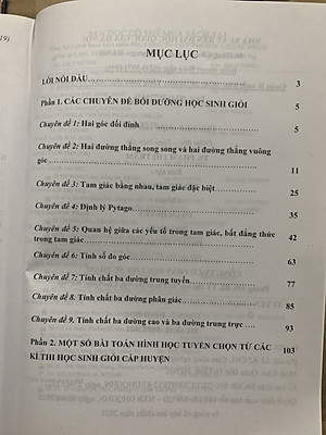 tuyển chọn các chuyên đề bồi dưỡng học sinh giỏi hình học 7