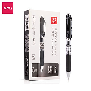 Bút Gel Bấm Bút Bi Nước Deli Phù Hợp Viết Sổ Calligraphy Ngòi 0.5mm Mực Nhanh Khô Dành Cho Văn Phòng Học Sinh Nhiều Màu 33388S