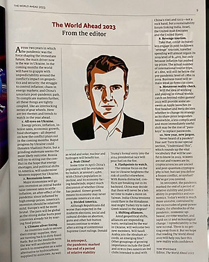 Tạp chí tiếng Anh: The World Ahead 2023 - nhập khẩu từ Singapore, ấn bản 1 năm 1 lần của The Economist