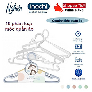 Móc Treo Quần Áo, Móc Treo Đa Năng Hara, Bộ Sưu Tập Móc Quần Áo Người Lớn Nhựa Cao Cấp Inochi
