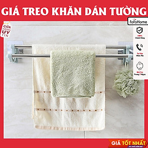 Giá Treo Khăn Inox 2 Tầng 55cm Nhà Tắm,Nhà Bếp Không Cần Khoan Vít Giao Màu Ngẫu Nhiên