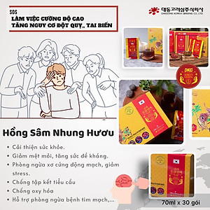 HỒNG SÂM NHUNG HƯƠU DEADONG - DẠNG NƯỚC 70ML X 30 GÓI - BỔ MÁU , TĂNG ĐỀ KHÁNG VỚI NGƯỜI VỪA ỐM DẬY