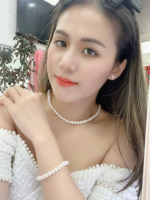 Bộ Ngọc Trai Nuôi Thiên Nhiên Vòng Cổ Vòng Tay Khuyên Tai Cao Cấp Kèm Giấy Kiểm Định BCB001 Bạc Hiểu Minh