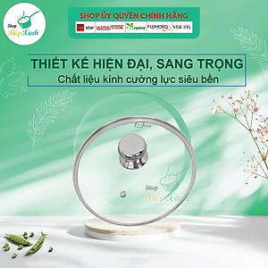 Nắp kính cường lực Fivestar dùng cho nồi -chảo-quánh-bộ nồi xửng(16 cm /18cm /20cm/ 22cm/24cm / 26cm / 28cm/ 30cm/ 32cm)