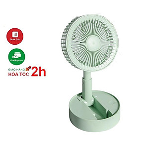 Quạt Mini Tích Điện Để Bàn Super Fan Gấp Gọn Tiện Dụng 3 Cấp Độ Sạc Usb
