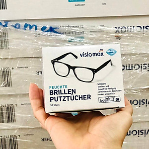 Khăn giấy lau kính Visiomax làm sạch kính mắt & màn hình Đức 52 tờ