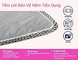Tấm Lót Bảo Vệ Nệm Có Thun Chằn 4 Góc [Đủ Size]