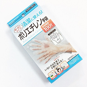 Hộp 100 bao tay nilon dùng chế biến thực phẩm an toàn vệ sinh tặng 2 zipper 10cm