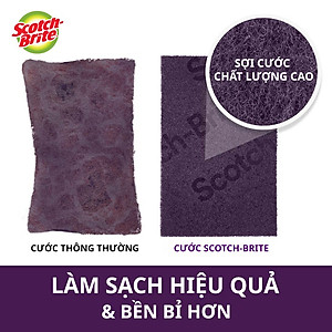 [Gói 4 miếng] Cước Rửa Chén Siêu Mạnh Scotch Brite - Cọ rửa mọi vết bẩn cứng đầu, an toàn cho vỉ nướng, nồi inox, gang, thép