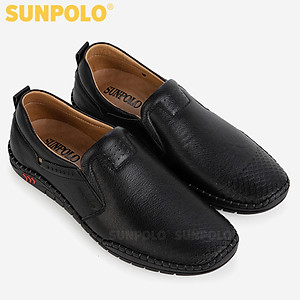 Giày Lười Nam Da Bò SUNPOLO CS5054 Trẻ trung, thanh lịch (Đen, Nâu)