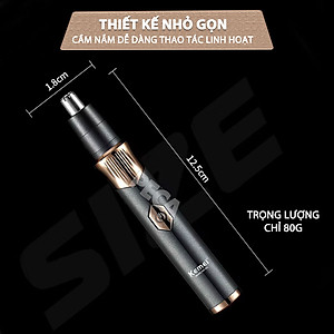 Máy tỉa lông mũi Kemei KM-323 dùng pin sạc USB tiện lợi - Hàng chính hãng