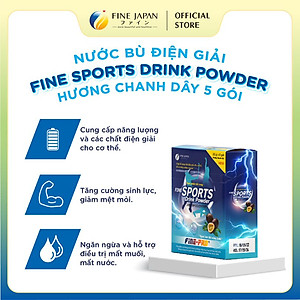 Bột pha nước điện giải Sport Drink FINE JAPAN hương chanh dây hộp 5 gói