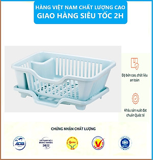 Rổ Úp Bát Tiện Ích Việt Nhật, Giá Để Bát Đĩa , Khay Úp bát, Có Lỗ Thoát Nước Tiện Ích Chất Liệu Nhựa PP An Toàn- Hàng Việt Nam