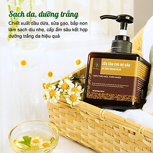Bộ thảo mộc tắm body và làm hồng " cô bé " Wonmom ( 1 Sữa tắm cho mẹ + 1 Dung dịch vệ sinh )