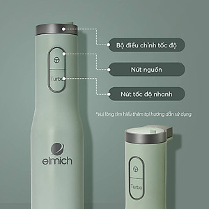 Máy xay cầm tay Elmich BLE-8666, công suất 1000W, thiết kế cầm tay dễ sử dụng, lưỡi dao bằng thép không gỉ siêu bền, đảm bảo an toàn tuyệt đối cho sức khỏe  - Hàng chính hãng