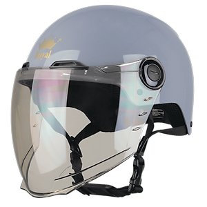 Mũ bảo hiểm nửa đầu Royal M555 có kính dài màu trà hạn chế chói nắng dành cho nam nữ đi xe máy