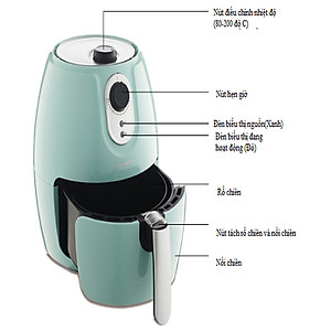 Nồi chiên không dầu Daewoo DEF-DM550 (2.6L) - Hàng chính hãng