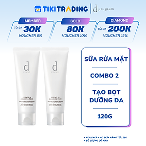 Combo 2 Sữa Rửa Mặt D Program Tạo Bọt Dưỡng Da 120g