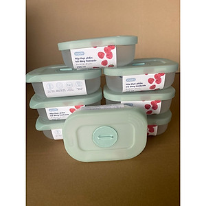 Hộp Đựng Thực Phẩm Trữ Đông Chữ Nhật Nhiều Cỡ Nắp Có Thiết Kế Đồng Hồ Ghi Nhớ Thời Gian Lưu Trữ  ( Tặng kèm khăn lau đa năng pakasa ) - Hàng Chính Hãng INOCHI ( Giao màu ngẫu nhiên)