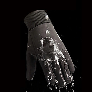 Găng tay phượt dành cho nam lót nỉ lông ấm áp cảm ứng điện thoại phủ gen nhựa chống trượt GTNK02