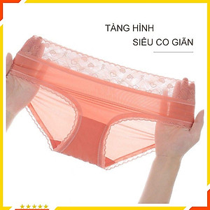 Set 5 Chiếc Quần Lót Su Nữ Nâng Mông Kháng Khuẩn - Quần Lót Nữ Viền Ren Không Đường Viền - Quần Lót Nữ Cao Cấp