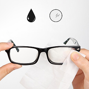 Combo 100 Bộ Giấy lau vệ sinh màn hình điện thoại, giấy lau bụi dán kính cường lực, 1 bộ 2 miếng khô và ướt - Hàng Chính Hãng