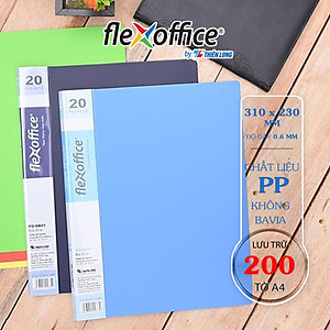 Bìa 20 lá A4 Thiên Long Flexoffice FO - DB01- Lưu trữ được 200 tờ A4