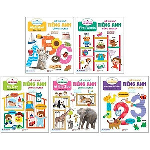 Bộ Sách Bé Vui Học Tiếng Anh Cùng Sticker (Bộ 5 Cuốn) (Tái Bản 2023)