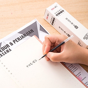 Combo 1-10-20 Ngòi Ruột Bút Bi Nước Mực Gel Deli - Mực Xanh / Đen / Đỏ - Nhiều kích cỡ - Mực đều viết trơn tru sử dụng lâu dài