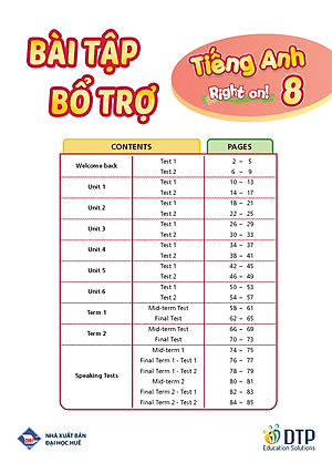 Bài tập Bổ trợ Tiếng Anh 8 Right On!