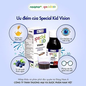 TPBVSK Special Kid Vision - Siro tăng cường thị lực, cơ chế bảo vệ mắt 3 lớp, hỗ trợ ngăn ngừa ánh sáng xanh (125ml) [Nhập khẩu Pháp]