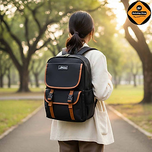 Balo Học Sinh Thời Trang Xbags Clever Màu Đen Cao Cấp, Siêu Nhẹ, Cá Tính, Đựng Được Laptop 14 Inch XB3105!