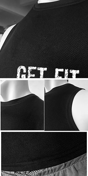 Áo Sát Nách Thể Thao Nam Tập Gym Get Fit Don't Quit - Chất Liệu Thun Lỗ Kim Cao Cấp SZone SA106