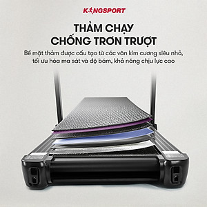 CHỈ GIAO MIỀN NAM | Máy chạy bộ KINGSPORT Plus K-04 đơn năng,thảm chạy rộng chống trơn, thiết kế nhỏ gọn, cân nặng phù hợp từ dưới 70kg
