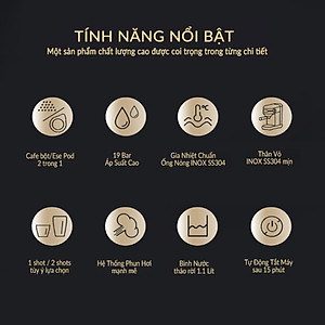 HÀNG CHÍNH HÃNG - Máy pha cà phê espresso bán tự động, thương hiệu Mỹ HiBREW cao cấp - H11