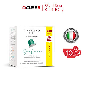 Cà phê viên nén Ý Carraro Gourmet tương thích Nespresso 50v/hộp