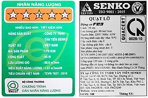 Quạt Lỡ Thân Sắt Senko LTS1636 (Hàng Chính Hãng) - Giao màu ngẫu nhiên