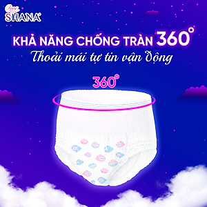 Combo 6 gói Băng Vệ Sinh Quần Peppy Shana Ngày Đêm Siêu Thấm, Freesize, Chống Tràn Tối Đa, Tiết Kiệm 