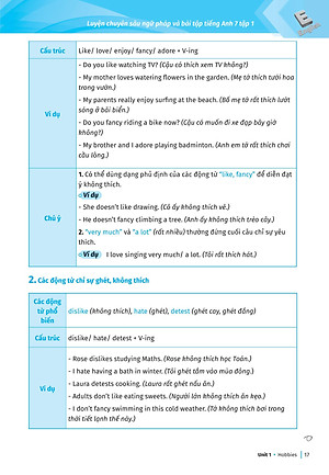 Luyện Chuyên Sâu Ngữ Pháp Và Bài Tập Tiếng Anh Lớp 7 - Tập 1 (Theo Chương Trình Giáo Dục Phổ Thông Mới)