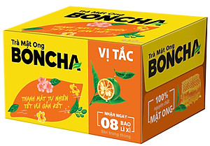 Thùng 24 Chai Trà Mật Ong vị Tắc BONCHA 450ml bao bì Tết