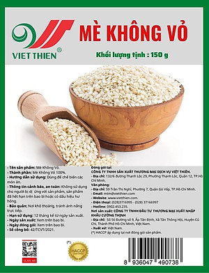 Mè không vỏ Việt Thiên 150g, nhà máy sản xuất và phân phối nông sản Việt Thiên, giá rẻ