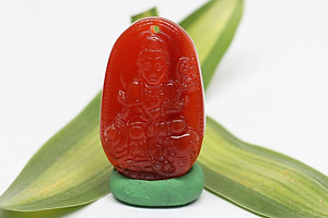 Mặt Dây Chuyền Phổ Hiền Bồ Tát Đá Mã Não Đỏ Ngọc Quý Gemstones PHMND