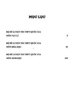 Sách 30 Bộ Đề Trắc Nghiệm Luyện Thi THPTQG 2019 - Khoa Học Tự Nhiên (Vật Lí - Hóa Học - Sinh Học)