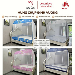 Màn Chụp Đỉnh Vuông Cao Cấp Mộc Miên ( Hình thật )