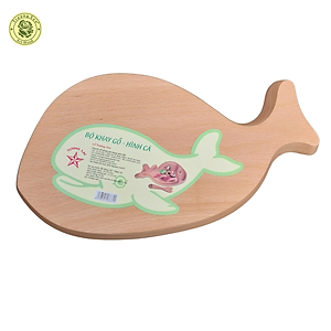 Khay Ăn Cho Em Bé Hình Con Cá Bằng Gỗ Beech - Đồ Gỗ Nhà Bếp Thương Hiệu Trường Sơn