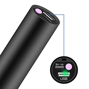 Đèn Pin Led Siêu Sáng Mini Có Sạc USB Có Hỗ Trợ Sạc Dự Phòng Lại Cho Điện Thoại Khẩn Cấp - Hàng Chính Hãng