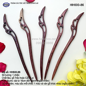 Trâm cài tóc bằng gỗ Cẩm Lai/Trắc (Đủ kiểu dáng) HH600 - phong cách cổ trang, điêu khắc sang chảnh HOT TREND cho nữ  - HAHANCO