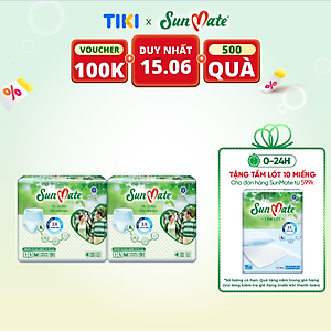 Combo 2 Tã Quần Người Lớn Sunmate Mềm Mại M9 (9 Miếng)