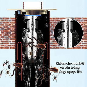 Phụ kiện Ngăn mùi nhà tắm - INOX 304 lắp thoát sàn chống mùi hôi ngăn vi khuẩn trào ngược lên – DH2011
